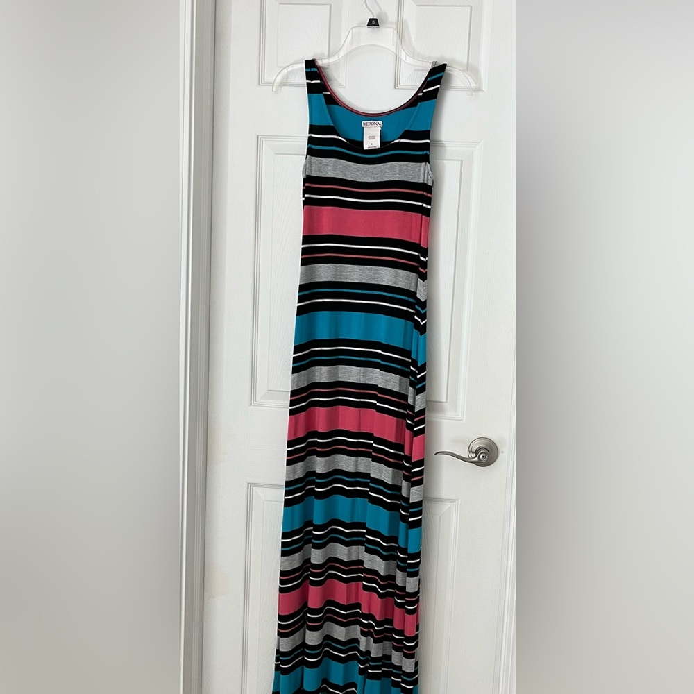 Merona Striped Maxi Dress - Blue, Pink, Black, White, Gray